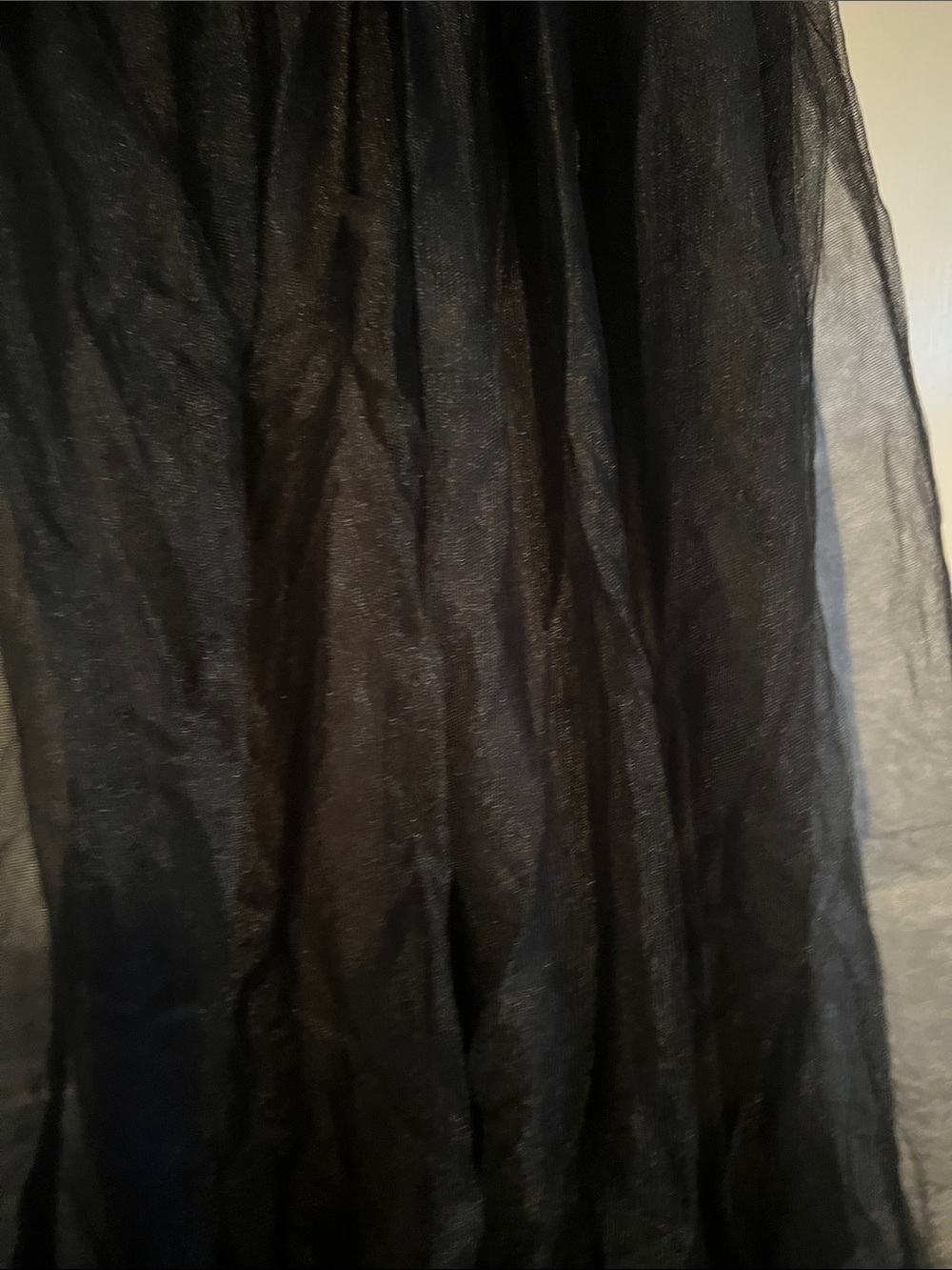 Black V-Neck Spaghetti Strap Evening Dress - Picture 3 of 10